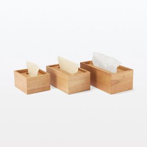 고무나무 목제 티슈 박스 3 SIZE
