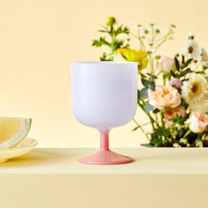 내열 유리 고블렛 milky purple