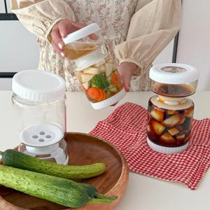 뒤집는 모래시계 피클 장아찌 유리병