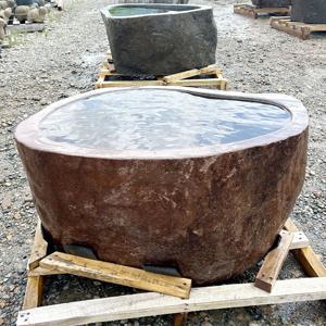 대형 수반 강돌 물확 돌확 정원 연못 돌어항 / 104cm x 73cm x 51cm