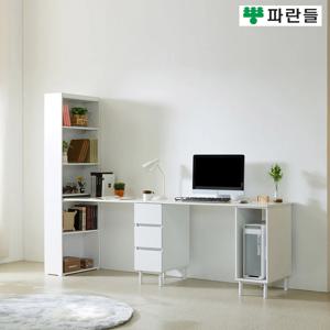 파란들가구 E0목재 LPM 서랍형 2000/2400 h형 2인용책상세트