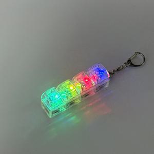 LED 키캡키링 키보드키링 열쇠고리 클리어 4구 일자
