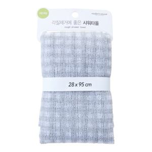 각질제거에 좋은 샤워타올 체크GREY