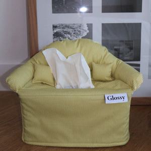 Sweety sofa tissue cover 스위티 스트라이프 소파 티슈 커버(노랑)