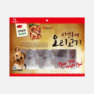 리얼훈제 대용량강아지간식 애견 반려견 육포 사사미 오리져키 300g