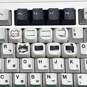 아티산 키캡키링 기계식 커스텀 키보드 포인트키캡 고양이 두마리 세트 8키 set
