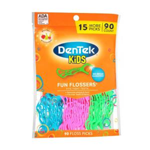 [해외] 어린이치실 90개입 DenTek Kids Fun Flossers 90ct