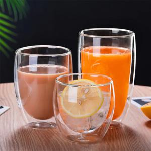 더블 글라스 커피잔 450ml 이중 샷잔 내열유리컵 N939