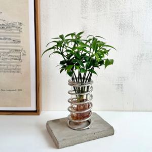 죽백나무 스테인리스 화병세트 행운을 주는 공기정화 승진선물, 창업선물