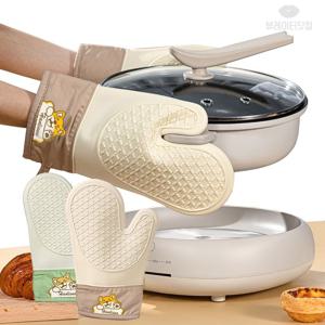 안심 실리콘 이중 내열 오븐 냄비 주방 장갑 2P