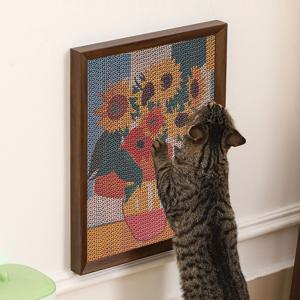 고양이 아트 그림 스크래쳐 액자 보드