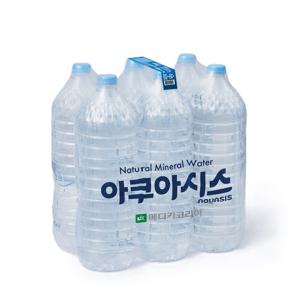 아쿠아시스 생수 무라벨 물 2L x 48병 먹는샘물 6개입x8팩