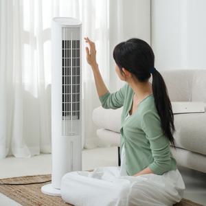 한경희 타워형 리모컨형 에어쿨러 가정용 업소용 4L 전자식 스탠드 타워팬 냉풍기 L800
