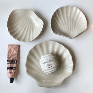 조개접시(M) 쉘플레이트 1P 홈카페 디저트접시 브런치접시 집들이선물 자체제작