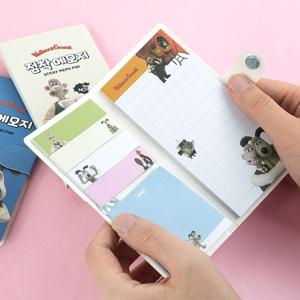 그로밋 캐릭터 점착 포스트 메모지 접착 잇 2종 공식정품 월레스와그로밋 문구 (랜덤발송)