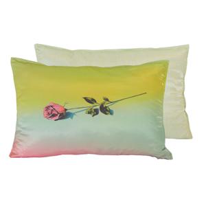 장미 그라데이션 새틴 베개 커버