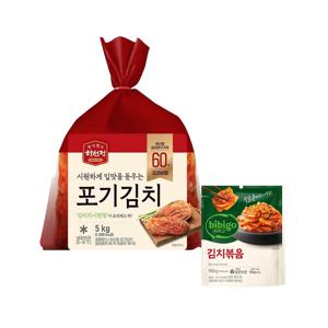 하선정 국산 포기김치 5kg x1개+김치볶음 150g x1개