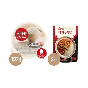 햇반 210g x12개+마파두부 덮밥 소스 180g x3개
