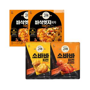 바삭엣지피자 리얼불고기 330g x2+소이허니순살 375g x1+양념순살 375g x1