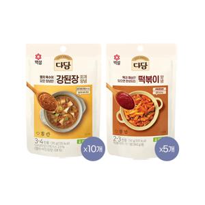 다담 강된장찌개양념 130g x10개+떡볶이양념 150g x5개