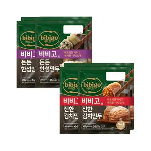 비비고 든든한섬만두 384g 2개입 x2개+진한김치만두 400g 2개입 x2개