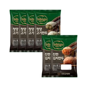비비고 청양고기만두 200g x4개+진한김치만두 200g x2개