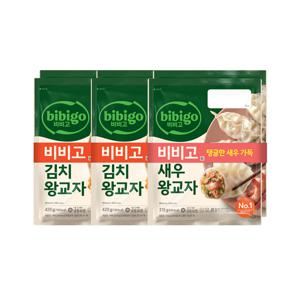 비비고 김치 왕교자 420g 2개입 x2개+새우 왕교자 315g 2개입 x1개