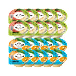 쁘띠첼 푸딩 과일젤리 밀감 90g x10개+복숭아 90g x10개