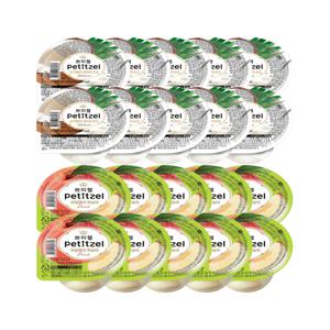 쁘띠첼 푸딩 과일젤리 복숭아 90g x10개+화이트코코 90g x10개