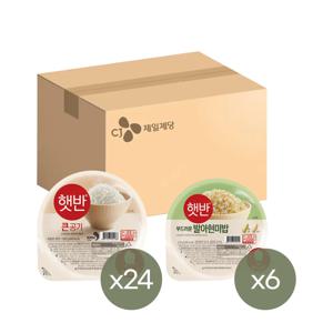 햇반 큰공기 300g x24개+발아현미밥 210g x6개