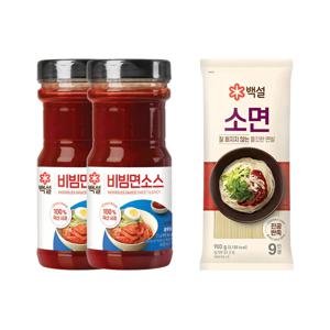 백설 만능 면 비빔용 소스 890g x2개+백설 소면 900g x1개