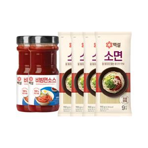 백설 만능 면 비빔용 소스 890g x2개+백설 소면 900g x4개
