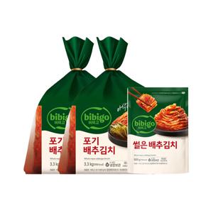 비비고 포기배추김치 3.3kg x2개+썰은 배추김치 500g x1개