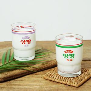 홈카페 유리잔 레트로 감성 빈티지 우유컵 서울우유컵