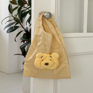 Teddy Cachette 키링 장바구니, 에코백, 접이식 파우치 쇼핑백, 휴대용, 마트용