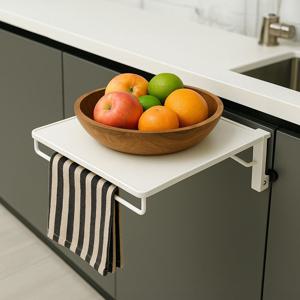 공간창출! 오틀리 거치식 주방 하부장 정리 선반 접이형 2colors