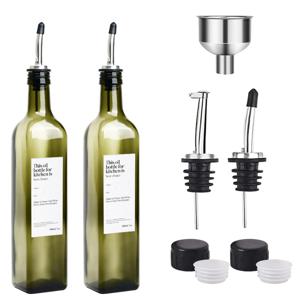 오일락 유리병 디스펜서 오일병 500ml 2P세트 시럽병 기름병 다용도유리병