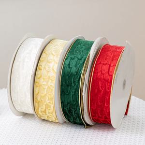 크리스마스 벨벳 리본 미래 6cmX50yd 4colors 롤 선물 포장 끈 공예 재료