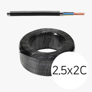 VCTF 전선 블랙 2.5x2C 1m 전기선 연장선 케이블