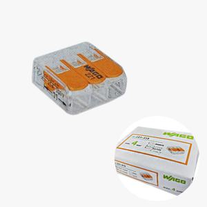 푸시인콘넥타 3P 4SQ 1BOX 단선 연선겸용 주황색 독일산 커넥터