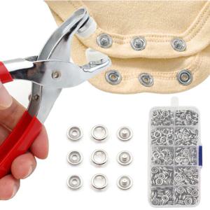 [해외] 똑딱이 단추 펀칭기+단추 100개+케이스 증정/스냅 펀치 수선