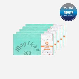 매직캔 리필봉투(정품)국내유일3겹_280(27L)/250(21L)리필_5개입_그린