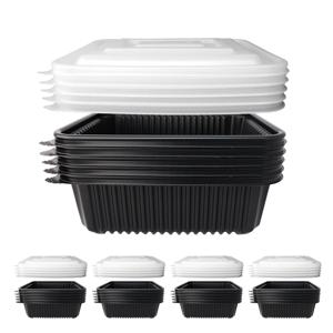 23199 밀폐용기 미니사각 찜용기 대-블랙 2500ml 25세트