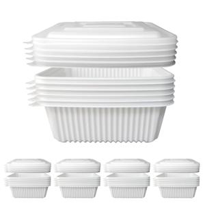 23199 밀폐용기 미니사각 찜용기 대-화이트 2500ml 25세트