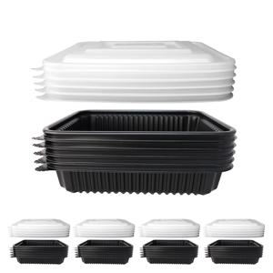 23195 밀폐용기 미니사각 찜용기 소-블랙 1500ml 25세트