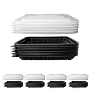 23193 밀폐용기 미니사각 찜용기 특소-블랙 900ml 25세트