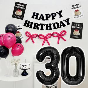 HBD 생일 포스터 파티 세트 블랙핑크 풍선 이벤트 포토존 파티용품