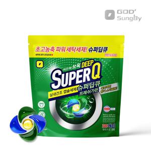 슈퍼딥큐 5in1 프레쉬가든 30개 캡슐세제 실내건조 고농축 대용량 세탁 드럼세탁기 세제