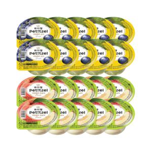 쁘띠첼 푸딩 과일젤리 복숭아 90g x10개+포도 90g x10개
