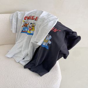 Chillin' Friends Tee 캐릭터 반팔티 미키 티셔츠 루즈핏 홈웨어 일상룩